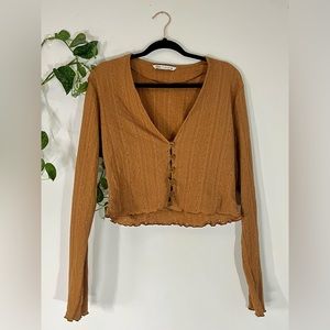 Zara cropped button up cardigan